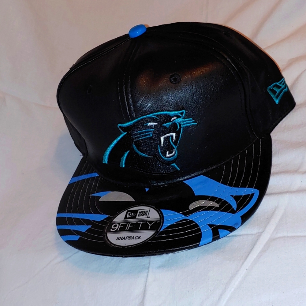 Carolina Panthers leather snapback